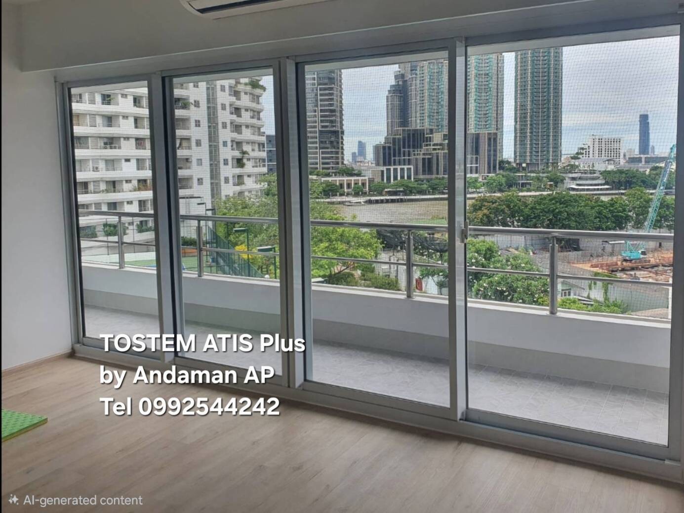 บานเลื่อน TOSTEM ATIS Plus รุ่นสำหรับอาคารสูง คอนโด มุมมองกว้าง
