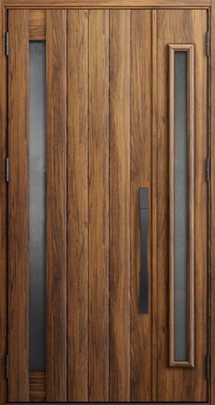 ประตูหน้าบ้านลายไม้ TOSTEM Giesta รุ่น G05 ลายไม้สัก (Teak) — ประตูเหล็กเคลือบเรซินลายไม้ของแท้ ติดตั้งโดย Andaman AP
